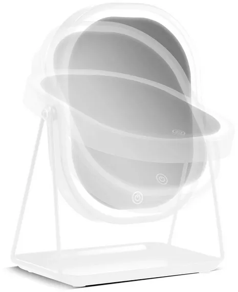 Gillian Jones - Bordsspeil med dobbelt speil og brett (Hvit/White)