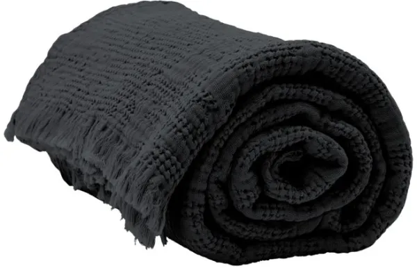 Hilda, Sengeteppe, kull, 170x180 cm